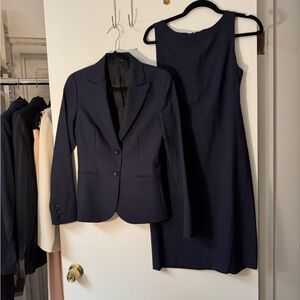Theory Dark Blue Blazer and Dress Set